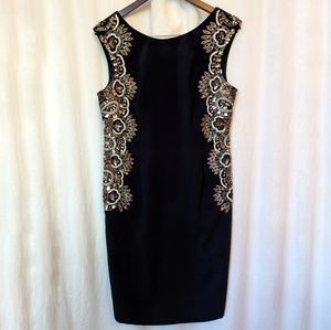 Adrianna Papell Beaded Midi Gown